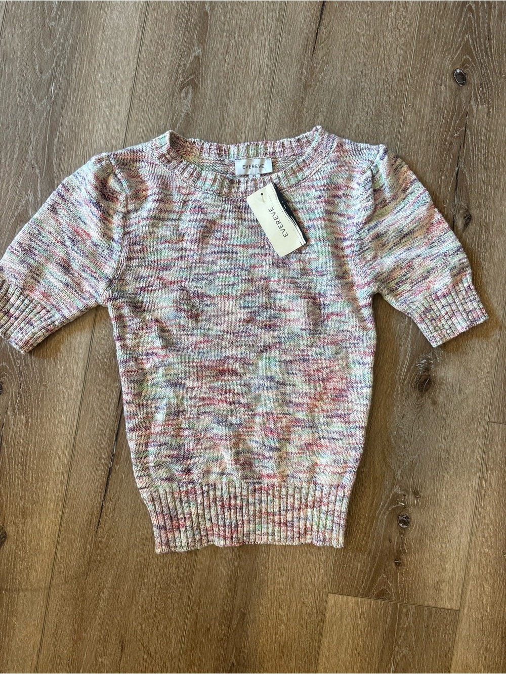 Evereve Mia Puff Pullover Marl Sweater XS NWT